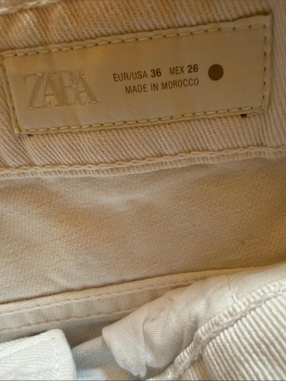 Zara White Cropped Wide-Leg Pants - Picture 5 of 6